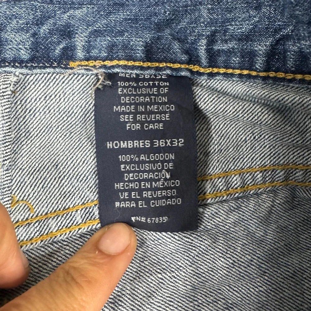 Nautica Jeans Mens Size 36x32‎ Blue Straight Leg Cotton Denim Casual Pants 36x31